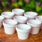 100 Vasos Cerâmica Pequeno 4x4,5cm