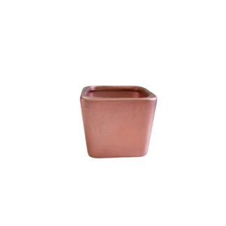 Vaso Quadrado Cerâmica para Decoração Rose