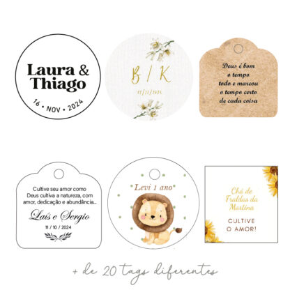 PACK 20 TAGS DIFERENTES + CONVITE CASAMENTO - Image 5