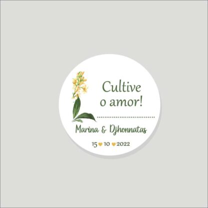 Tag Bem-Casados Casamento – Arte Digital – Flowers - Image 3