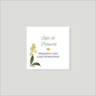 Tag Lista de Casamento – Arte Digital – Flowers