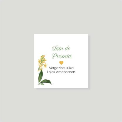 Tag Bem-Casados Casamento – Arte Digital – Flowers - Image 2
