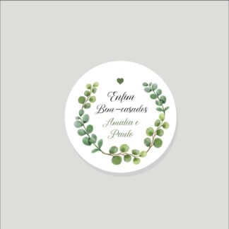 Tag Bem-Casados Casamento – Arte Digital - Eucaliptos