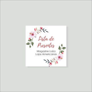 Tag Lista de Casamento – Arte Digital – Flowers Rose