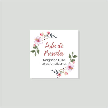 Tag Bem-Casados Casamento – Arte Digital – Flowers Rose - Image 3