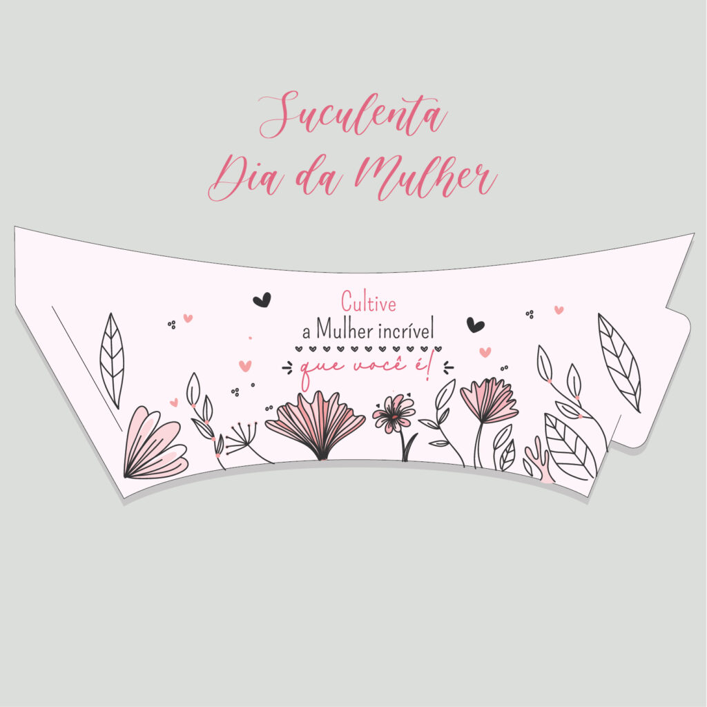 rotulo arte mulher suculenta cultive