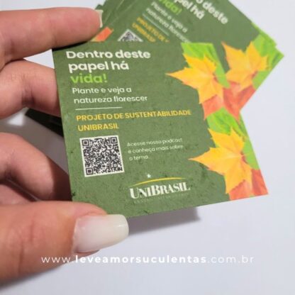 Cartão Papel Semente 8x8cm - Image 4