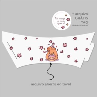 Arquivo Molde Suculenta Capivara