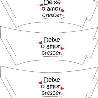 Molde para Imprimir A4 Suculenta DEIXE O AMOR CRESCER