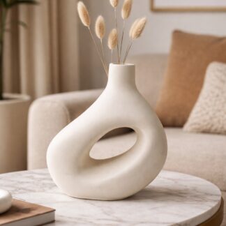 Vaso Decorativo Oval Vazado