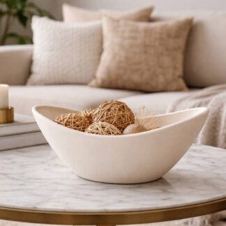 Vaso Decorativo De Cerâmica Canoa