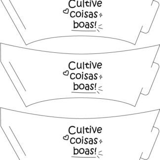 Molde para Imprimir A4 Suculenta Cultive Coisas Boas