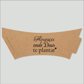 Arte Digital Rótulo para Suculenta Floresça Onde Deus te Plantar