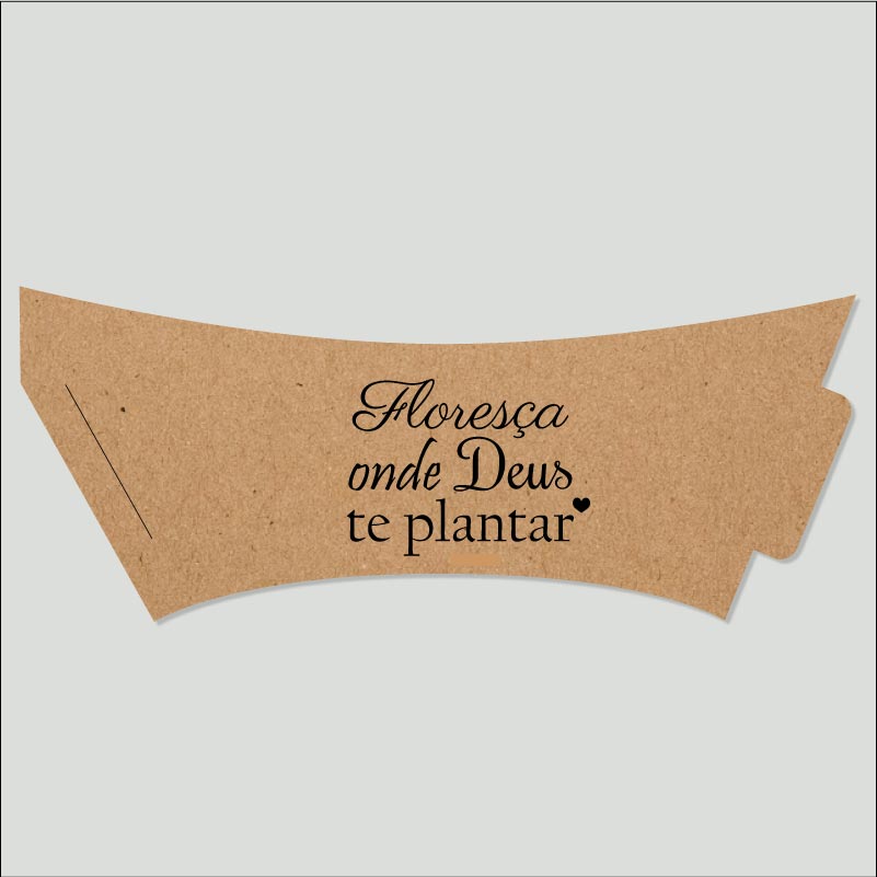 Arte Digital Rótulo para Suculenta Floresça Onde Deus te Plantar