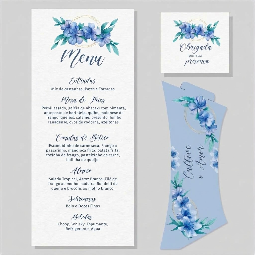 Combo Arte Digital Noiva Prática - Linha Azul Serenety - Imagem 2