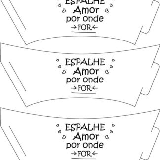 Molde para Imprimir A4 Suculenta ESPALHE AMOR POR ONDE FOR